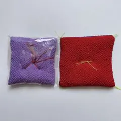 ミニチュア座布団　ちりめん　2個セット