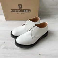 GEORGE COX 3TIE GIBSON WHITE LEATHER
