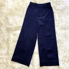 GALLARDAGALANTE ガリャルダガランテ ウールワイドパンツ ネイビー