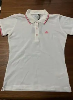 アディダス　adidas ホワイト ポロシャツ 半袖　Sサイズ