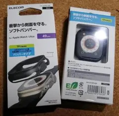 エレコム Apple Watch Ultra ソフトバンパー ブラック