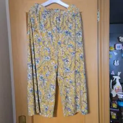 晴れ色hareiroワイドパンツXLマスタードイエロー