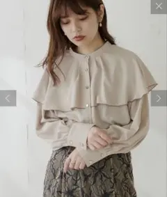 natural couture ひらりケープブラウス