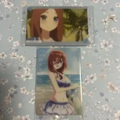 五等分の花嫁　ウエハース　カード　中野三玖　2枚