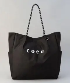 新品 coen ロゴ キャンバス トートバッグ Lサイズ