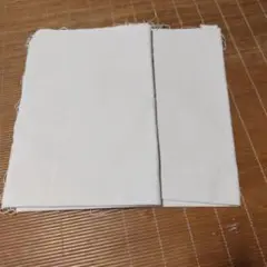厚手布地　生成り色　2枚　綿　デニム