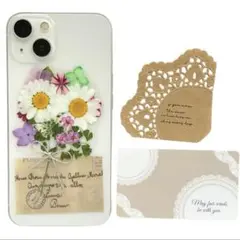 【お値下げ】スマホに挟むお花のシート546 スマホケース　インナーシート
