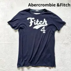 【アバクロンビーアンドフィッチ】 L 半袖ロゴ Tシャツ ネイビー　夏　訳あり