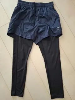 グローバルワーク　ACTIVE レイヤードショーツ ブラック　L