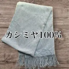 TP EXCHANGE ライトブルー マフラー　カシミヤ100%