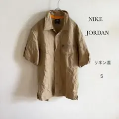 ♔︎NIKE JORDAN♔︎リネン混シャツ S ベージュ