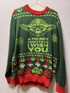 スターウォーズ　アグリーセーター　H&M ヨーダ　クリスマス　セーター　XL