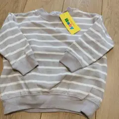 長袖 裏起毛　ボーダー　90