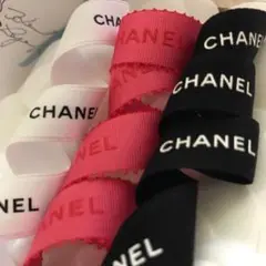 3種類❤️ CHANELリボン白&黒&ピンク