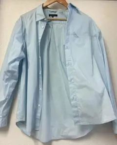 NUMERALS オーバーサイズ テックシャツ 長袖シャツ　水色　M