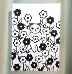 【切り絵】原画　A5サイズ　flower garden