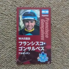 JRA ワールドオールスタージョッキーズ　応援カード　フランシスコ・ゴンサルベス