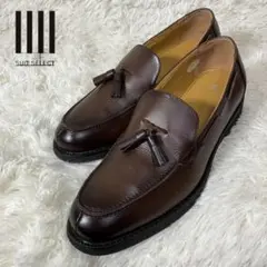 美品 スーツセレクト タッセルローファー ブラウン 本革 日本製 26.5cm
