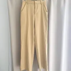GRL センタープレスストレートパンツ　イエロー