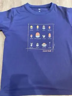 モンベル イラスト入り紫Tシャツ サイズ140