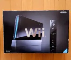 Nintendo Wii 本体 ブラック他ソフト３本、周辺機器セット
