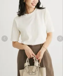 Chocol raffine robe プチハイネックカットソー　Tシャツ　白