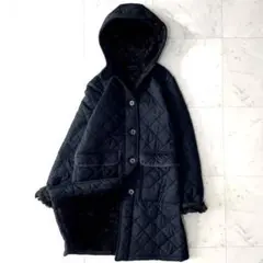 美品♪マッキントッシュ キルティングコート ロング ブラック 内ボア