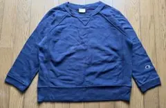 Champion ネイビー トレーナー Lサイズ　七分袖　レディース