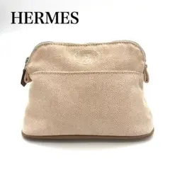 【HERMES】エルメス ボリード PM ポーチ バニティ Hロゴ ベージュ