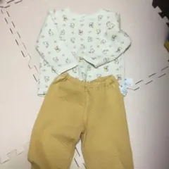 UNIQLO パジャマ　キルト　うさぎ　黄色　イエロー　100 ユニクロ