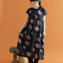 シャンブルドゥシャーム きたがわじゅりコラボ あじさい ワンピース