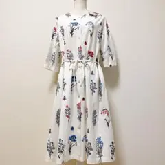 タグ付き　Marble SUD　ワンピース　刺繍　総柄　花柄　フラワー　ハチ