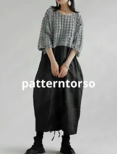 patterntorso パターントルソ ドッキングワンピース ブラック