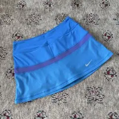 Nike 青 ストライプ スカート インナーショーツ付き