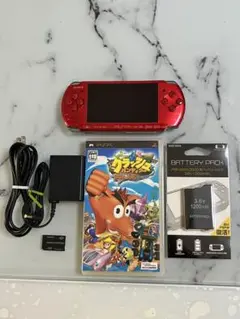 美品。PSP3000 本体　ラディアントレッド。
