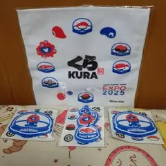 くら寿司 ミャクミャク 万博 ラバーキーホルダー ミニタオル 4点セット