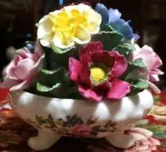 イギリスアンティーク エインズレイ 大 陶花 英国製 ヨーロッパビンテージ