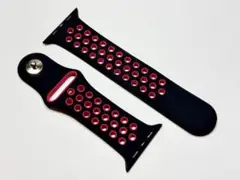 ☆アップルウォッチ スポーツバンド ブラック/レッド S-M☆