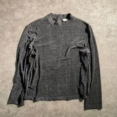 【ヴィンテージ】ラメ 総柄 BS5 古着used 長袖 カットソー モード