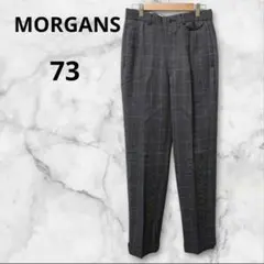 MORGANS　スラックスパンツ　スラックス　チェック柄　L　メンズ　オフィス