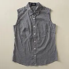 NEW YORKER ニューヨーカー ノースリーブシャツ 白黒チェック