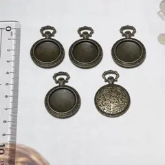 ミール皿 懐中時計 金古美 【A05】