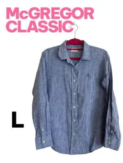 【McGREGOR CLASSIC 】ブルーボタンダウンシャツ L