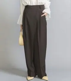 BEAUTY&YOUTH UNITEDARROWS ポプリン2タックラップパンツ