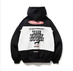 【入手困難✨】ブラックアイパッチ×タイトブース コラボ パーカー 両面ロゴ◎黒L 入手困難✨】ブラックアイパッチ×タイトブース コラボ パーカー