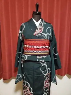 ヴィンテージ着物 お召し モダン