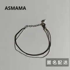 韓国アクセサリー【ASMAMA】ブレスレット　ブラック