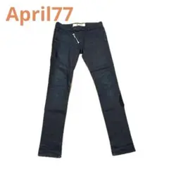 【希少】April77 スキニージーンズ ダブルジップ