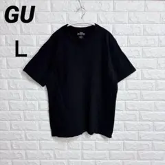 1909 GU ジーユー Tシャツ 黒 Ｌ 無地 半袖 綿100% ユニセックス