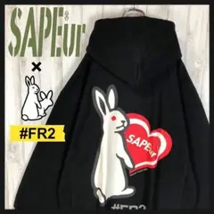 【限定コラボ】SAPEur FR2 色情兎 両面ロゴ 即完売モデル パーカー